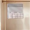 Generic Portaoggetti da appendere per dormitorio, letto, guardaroba, grigio, 1 | Organizer da appendere per armadio, 1/2/3 ripiani, in tessuto, per biancheria intima e calzini