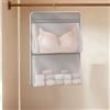 Generic Portaoggetti per letto dormitorio da appendere all'armadio, grigio, a 2 | Organizer da appendere per armadio, 1/2/3 ripiani, in tessuto, per biancheria intima e calzini