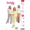 burdastyle Cartamodello 5908 | Camicette con scollo quadrato da cucire | da donna, taglie 34-48 | Livello di cucito: molto leggero