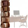 GTYMTTX Libreria Girevole 360 Gradi, Libreria Angolare a 5 Livelli 20 Scomparti, Libreria per Bambini Rotante per Soggiorno, Camera da letto, Ufficio, in Legno Massello, 46x46x157 cm, Marrone