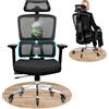 MELOKEA Sedia ergonomica da ufficio per taglie grandi, Upgrade, EN12520 | Schienale su 6 livelli, supporto lombare dinamico a 30 gradi, seduta regolabile in profondità di 5 cm, portata fino a 200 kg