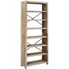 vidaXL Libreria a 7 Ripiani 80x30x200 cm in Legno Massello di Acacia
