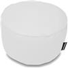 extroitaly Pouf Seduta Aloha Bianco in Finta Pelle Idrorepellente | Diametro 70 cm, Altezza 40 cm, Riempito in Perle di Polistirolo, Cuciture Rinforzate, Cerniera sul Fondo