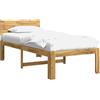 vidaXL Letto Singolo con Testiera ROSTOCK Bianco 100 x 200 cm
