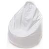 KAWIN Shopping on line Pouf Poltrona Sacco a Pera PVC Bianco Pieno Lavabile Interno Esterno