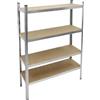 HOUSE COLLECTION scaffale 4 ripiani 70x30x150 cm (DGC3953)