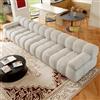 Kuczn Divano modulare 4 posti divano letto ciniglia 400cm | Boneless - Divano moderno con seduta profonda, senza montaggio, comodo divano per soggiorno e camera da letto