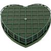 Generico di Schiuma per Fiori - Spugna A A Forma di Cuore | Base per Composizione Floreale, Fornitura Artigianale in Polistirolo Verde | Forniture di Design Floreale Decorativo dal Desi