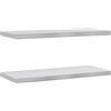 vidaXL Mensole a Muro 2 pz 75x30 cm Argento in Acciaio Inossidabile