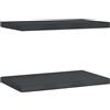 vidaXL Mensole a Muro 2 pz 50x30 cm Nero in Acciaio Inossidabile