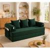 Yabunzel Divano pieghevole a 3 posti, 5 in 1, modulare, in velluto a coste, colore | Divano pieghevole 5 in 1 con funzione reclinabile, 3 cuscini e tasche laterali, utilizzabile come divano angolare o lounge