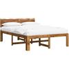 vidaXL Letto matrimoniale con testiera ROSTOCK Naturale 150 x 200 cm