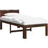 vidaXL Letto Singolo con Testiera ROSTOCK Marrone Scuro 100 x 200 cm