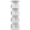 Zalydala Libreria girevole | Libreria girevole | Scaffale girevole a 4 livelli bianco | girevole a 360° e 16 scomparti | Portata 60 kg (132lbs) | Per libri/decorazioni, salvaspazio e design moderno