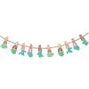 ifundom Set 10 Mollette in Legno Stile Cactus con Corda in Juta, per Appendere Foto e Note, Clip Pratiche e Decorative per Supermercato e Finestre