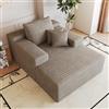 luckdect Divano letto singolo, 159 x 115 cm, velluto a coste | Grande Seduta, Divano Meridiana da Pavimento, 3 cuscini, Schiuma e Molle insacchettate, Senza Montaggio, per Soggiorno