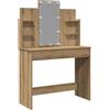 vidaXL Toeletta con Luci LED Rovere Artigianale 96x40x142 cm