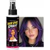 MrCuvaryas Spray colorante temporaneo per capelli, colore viola, lavabile, tinta naturale per capelli, colore temporaneo, per acconciature creative per Halloween, cosplay, feste, 100 ml