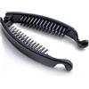 Ymhapp 1 fermaglio per capelli a banana da donna nero con clip intrecciate per capelli forcine per capelli accessori per capelli