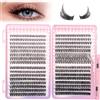 VEGCOO 640Pz Ciglia Finte Ciuffetti, 30D-40D-50-60D Ciuffetti Ciglia Finte | 9-16mm DIY Extension Ciglia Russe Soffici Look Naturale Cluster Lashes per Principianti