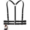 AEIOPRS 1 pz Imbracatura da Donna Nera, Accessori Sexy per Rave e Clubbing, Collare Corpo Cosciente con Design Elegante