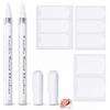 Reaorktic 5 Pezzi Set di Penne per French Manicure Penna Bianca per Unghie | 0,7 cm Diametro Penna Smalto per Unghie per la Pittura Delle Linee Della Manicure Francese