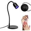 Generico Lampada per unghie UV - Luce per manicure a LED a collo di | Pedale, | Braccio flessibile a 360°, base per carichi pesanti, 34,6 cm, polimerizzazione del gel a mani libere, per salone, casa e viag