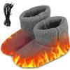 Bztezml USB Pantofole Riscaldanti Elettriche, Scarpe Riscaldanti in Peluche | Scaldapiedi Riscaldato Ricarica USB, per Donna, Adulto, Il Comfort Invernale Freddo, Ufficio, Massaggio in Camera da Letto
