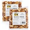 L'AGRESTE FRUTTA SECCA L'AGRESTE - MIX KETO PREMIUM - SNACK 1KG (2 X 500G) - NOCI DEL BRASILE E NOCI PECAN - LOW CARB, SENZA GLUTINE, SENZA ZUCCHERI AGGIUNTI - SNACK PER DIETA CHETOGENICA E ALIMENTAZIONE KETO