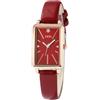 TOOCAT Orologio da polso da donna, mini, ultra sottile, elegante, semplice, quadrato, al quarzo, con cinturino in pelle, impermeabile fino a 30 m, analogico, per donne e studenti