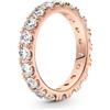 PANDORA Timeless - Anello Eternity fascia scintillante, placcato in oro rosa 14k, con pietre di zirconia cubica incolori