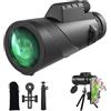 Yongheng 12X50 Telescopio Monocolo Cannocchiale Professionale Potente HD Telescopio Monoculare Professionale per animali selvatici,caccia, campeggio, ideale per osservatori della natura (nero)