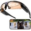 Chujianxi Occhiali Fotocamera 4K WiFi, Sport Occhiali da Sole HD 1080P per Esterni | Supporto Foto/Video, Live su App, Occhiali con Telecamera Intelligenti per MTB Pesca Tennis, Camera Glasses per Uomo Donna