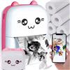 Stampante termica per foto DRUKUŚ BLUETOOTH MINI CAT + 11 rotoli di carta
