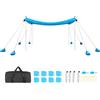 VEVOR Tenda Parasole da Spiaggia Protezione Solare UPF 50+ Portatile 3x3x2 m, Tenda da Spiaggia Parasole con Sacchi di Sabbia Ancoraggio Pali di Supporto, Gite Campeggio Pesca Viaggio, Blu