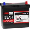 LANGZEIT Batterien LANGZEIT batteria auto 55Ah 12V EFB ASIA start e stop AFB sostituito 50Ah
