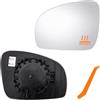 Koaudb Specchietto Retrovisore Auto Lato Sinistro Riscaldabile per Skoda 2007-2014 | per Skoda Fabia 2007-2014 per Roomster 2007-2015 Lato Conducente Vetro Specchio Retrovisore Auto Lato Asferico per 5J0857521
