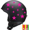 Pimastickerslab Kit 74 Adesivi Stella per Casco Moto Auto Serbatoio Valigia Universale Decal Scegli Colore cod. 1776 (046 Rosa Fluo)
