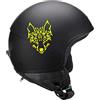 Pimastickerslab Kit 2 Adesivi Casco Lupo Wolf Moto Auto Serbatoio Valigia Chopper Harley cod. 1722 (029 Giallo Fluo)
