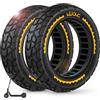 BANGTING 2PCS 10x2.50-6.5 Gomme Piene Antiforatura per Ruote Monopattino Elettrico - 60/70-6.5 Pneumatico Tubeless, 10x2.50 Copertone Fuoristrada per Ninebot G30 Serie e Xiaomi 5/5 Pro/5 Max (Giallo)