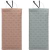 kwmobile 2X Custodia Occhiali Morbida in PU - Set Custodie per Occhiali da Sole, Portaocchiali con Chiusura a Pressione - Blu Chiaro/Rosa Antico