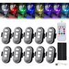 Hehuo Summer Lights e Led per Auto, Controllo Remoto senza Cavo, Stroboscopio, 8 Colori USB Carica, Acqua Resistenti Anti-Umidità Segnalazione di Sicurezza Led (10Pz)