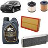 OP Kit tagliando 4 filtri + 5L olio 5W-30 IPC C2 compatibile con Peugeot 3008 ii 2.0 HDI 150 / BLUEHDI 150 Gasolio 2009-2016