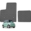W-Parts SERIE 4 TAPPETI - TAPPETINI IN GOMMA 3D TPE NERI PER FIAT TOPOLINO 2023->