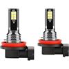 NVETJMUA Faro Fendinebbia Paraurti Anteriore Per Suzuki Per Jimny 4 JB64W JB74W 2018-2023 LED Auto Fendinebbia Anteriore Bianco 6000K 12V 3030SMD Lampadine