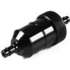NDNCZDHC Filtro Gas in Linea in Alluminio, Moto Pit Dirt Bike Benzina Gasonline Carburante in Linea Detergente Filtro 1/4 Pollici 6 Mm Nero