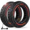 BANGTING 2PCS 10x2.50-6.5 Gomme Piene Antiforatura per Ruote Monopattino Elettrico - 60/70-6.5 Pneumatico Tubeless, 10x2.50 Copertone Fuoristrada per Ninebot G30 Serie e Xiaomi 5/5 Pro/5 Max (Rosso)
