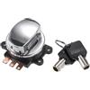 QUARKZMAN Chiave Accensione Interruttore Per Harley-Davidson Softail 93-13 | 1 Set, Colore Argento E Nero, Materiale Metallo, Plastica, Dimensioni 3.5-5.8Cm, Resistente Usura Corrosione Temperature
