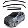 J&J AUTOMOTIVE GD Deflettori d'Aria e Antivento per Kia Picanto 5D Dal 2017 4pcs, Oscurati, Anteriori e Posteriori, Aerodinamico