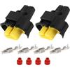 EMSea 2 connettori femmina per fendinebbia a 2 pin, 240PC023S4019, compatibile con lampada antinebbia Delphi H8 H11